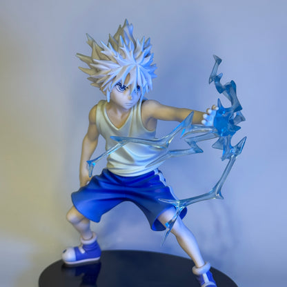 Action Figure Killua Zoldyck com Efeito Relâmpago - Hunter x Hunter - 15cm Detalhes Premium