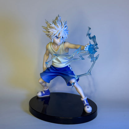 Action Figure Killua Zoldyck com Efeito Relâmpago - Hunter x Hunter - 15cm Detalhes Premium